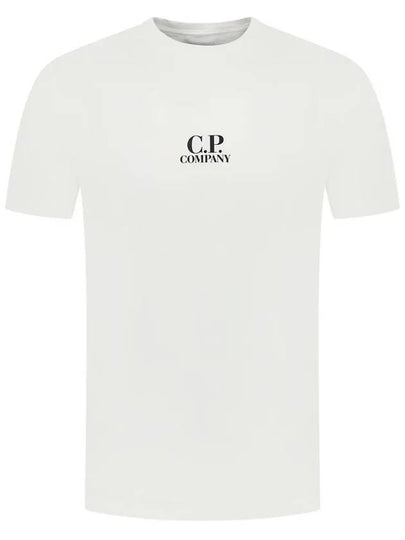 Logo Print Short Sleeve T-Shirt Gauze White - CP COMPANY - BALAAN 2