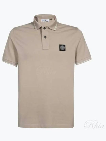 Stretch Cotton Pique Short Sleeve Polo Shirt Dove Grey - STONE ISLAND - BALAAN 2