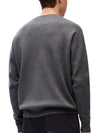 Heart Intarsia Dropped Shoulder Wool Knit Top Grey - LOEWE - BALAAN 4