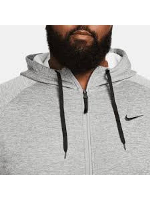 Full Zip-Up Fitness Hooded Jacket Grey - NIKE - BALAAN 4