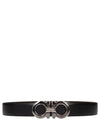 Reversible Gancini Leather Belt Black Brown - SALVATORE FERRAGAMO - BALAAN 2