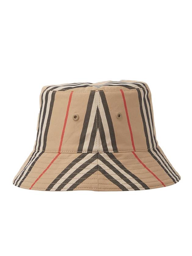 Reversible Icon Stripe Bucket Hat Beige - BURBERRY - BALAAN 3