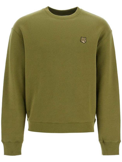 Bold Fox Head Cotton Sweatshirt Green - MAISON KITSUNE - BALAAN 2