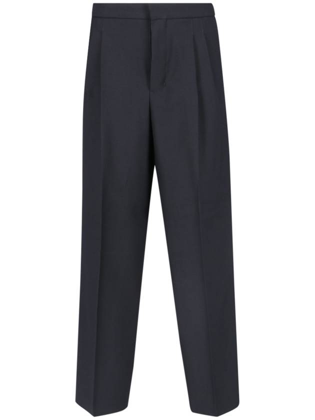 Wool Straight Pants Black - AMI - BALAAN 2