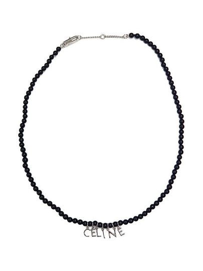 Monochroms Beads Necklace Black - CELINE - BALAAN 2