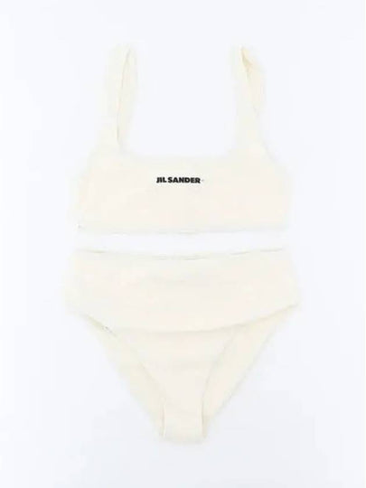 Logo Print Square Neck Bikini Ecru - JIL SANDER - BALAAN 2