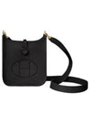 Evelyne 16 Clemence Gold Cross Bag Black - HERMES - BALAAN 1