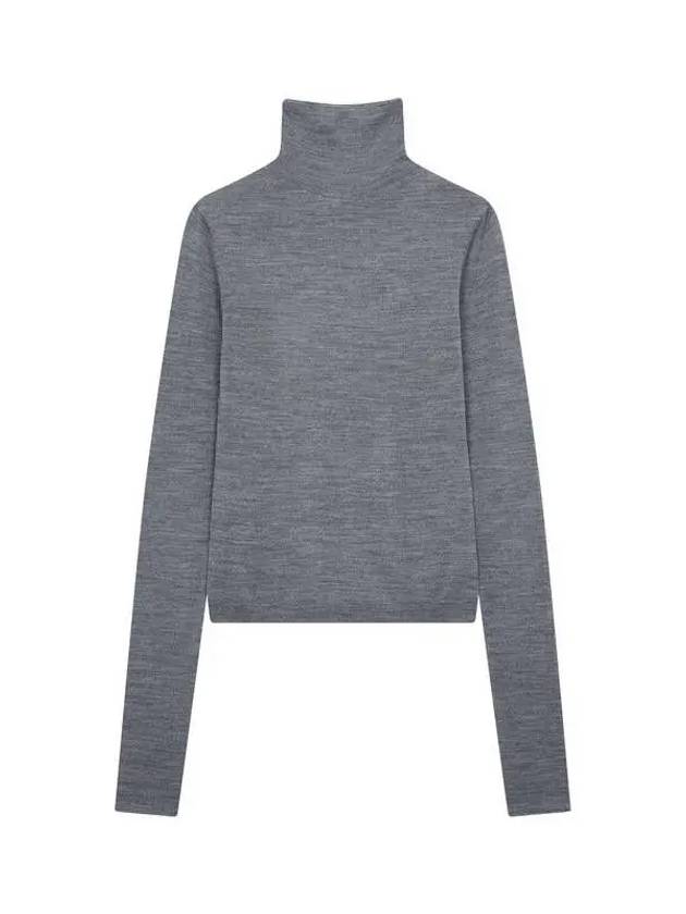 Wearing Merino Wool Fitted Turtleneck Pullover Gray 271109 - REFORMATION - BALAAN 1