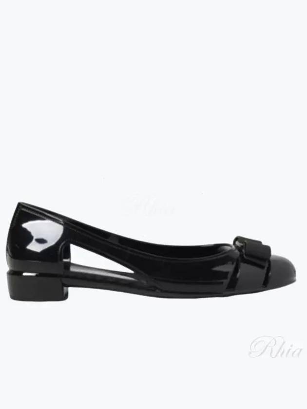 Vara Bow Jelly Ballet Flat Black - SALVATORE FERRAGAMO - BALAAN 2