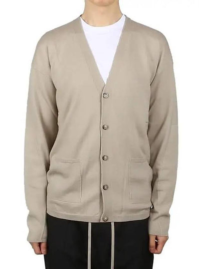 Peter V-neck Knit Wool Cardigan Beige - RICK OWENS - BALAAN 2