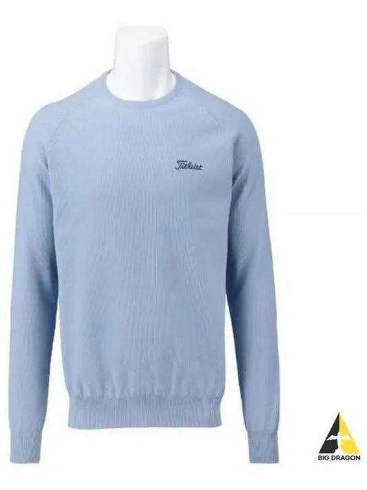 24 Pique Crew Neck Knit TLPMK130J SKY Men s - TITLEIST - BALAAN 1