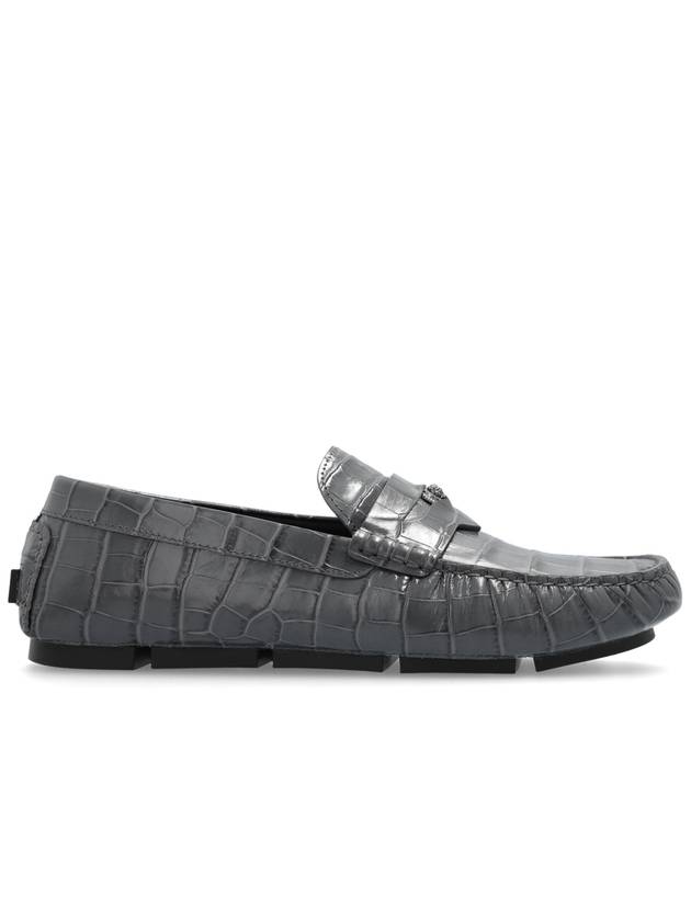 Medusa croc effect leather loafers 10139601A09881 - VERSACE - BALAAN 2