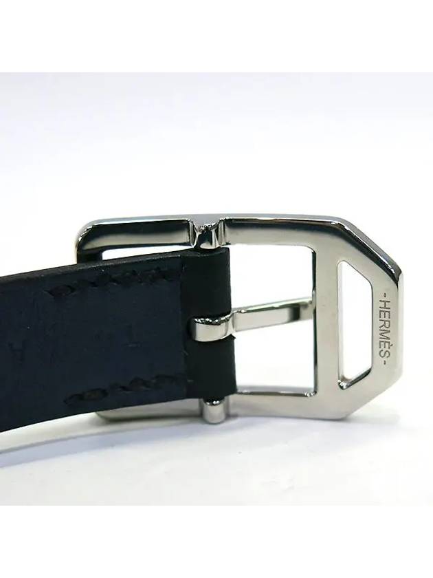 Black leather Paddock grand bracelet - HERMES - BALAAN 3