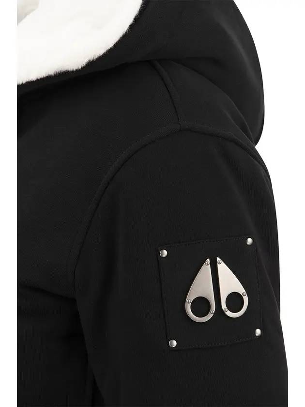 Classic Bunny 3 White Lining Zip Up Hoodie Black - MOOSE KNUCKLES - BALAAN 5