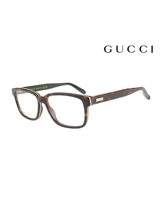 Eyewear Square Acetate Eyeglasses Havana - GUCCI - BALAAN.