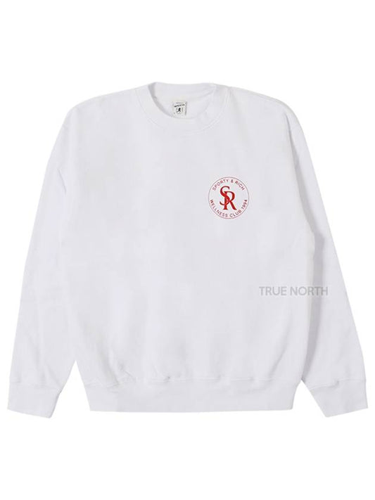 Women's Logo Print Sweatshirt White - SPORTY & RICH - BALAAN 2