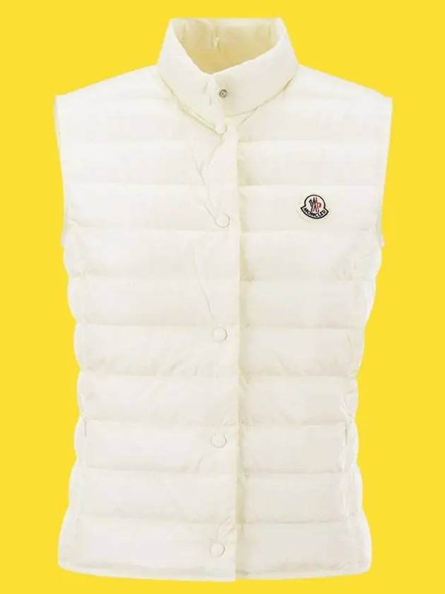 Liane Logo Patch Down Vest White - MONCLER - BALAAN 9