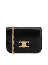 College Triomphe Shiny Calfskin Cross Bag Black - CELINE - BALAAN 2