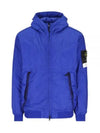 Men's Garment Dyed Crinkle Reps Recycled Nylon Primaloft TC Hooded Jacket Ultramarine Blue - STONE ISLAND - BALAAN 2