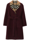 Vintage Check Reversible Wool Coat 8078032 - BURBERRY - BALAAN 1