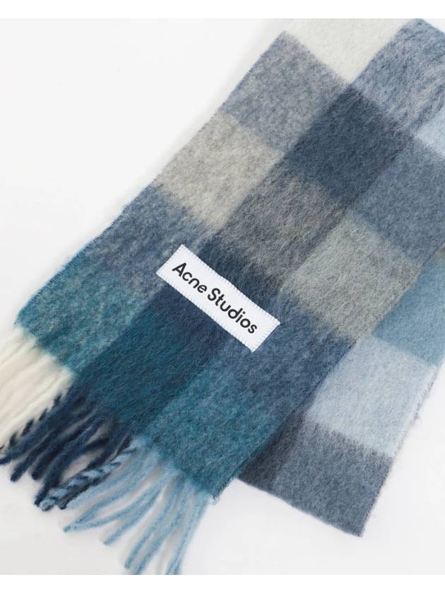 Check Muffler Shawl Blue CA0084 - ACNE STUDIOS - BALAAN 3