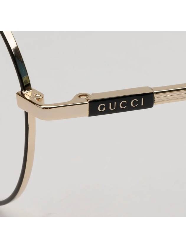 Eyewear Round Metal Eyeglasses Gold Black - GUCCI - BALAAN 10