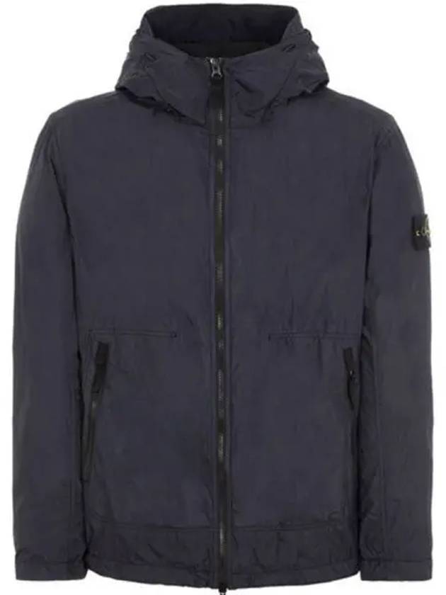 Crinkle Wappen Patch Hooded Jacket Navy - STONE ISLAND - BALAAN 2