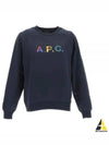 Logo Patch Crewneck Sweatshirt Navy - A.P.C. - BALAAN 2