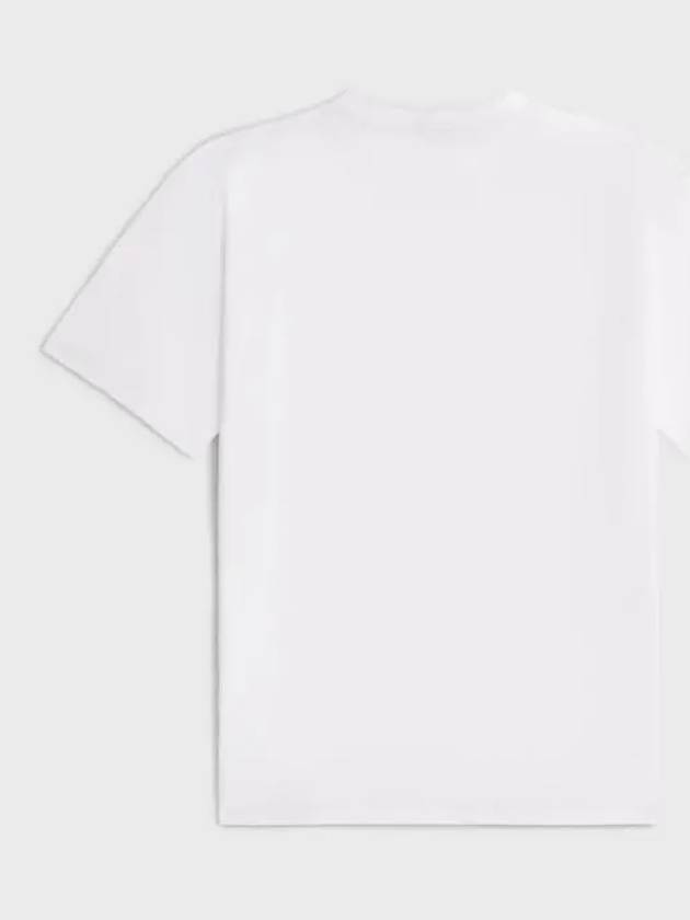 Logo Print Cotton Short Sleeve T-shirt White - CELINE - BALAAN 5