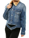 Fur Collar Denim Jacket Blue - GOLDEN GOOSE - BALAAN 8