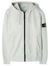 Men Wappen Cotton Fleece Hooded Zip Up Stucco - STONE ISLAND - BALAAN 2