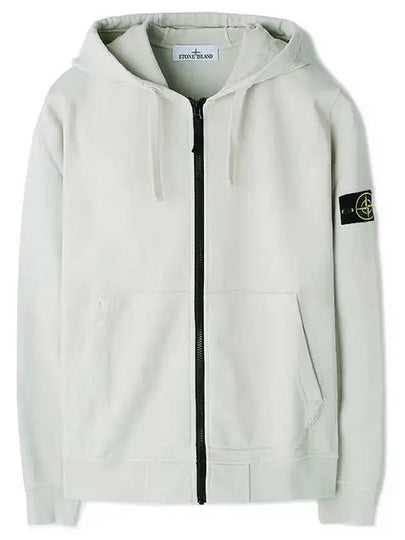 Men Wappen Cotton Fleece Hooded Zip Up Stucco - STONE ISLAND - BALAAN 2