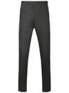 Low Rise Side Tab Wool Slacks Dark Grey - THOM BROWNE - BALAAN 2