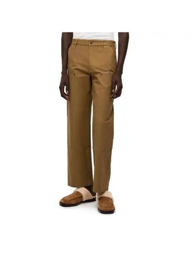 Cotton Workwear Straight Pants Brown - LOEWE - BALAAN 3