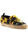 Palm Tree Print Fabric Espadrilles Yellow - SAINT LAURENT - BALAAN 7