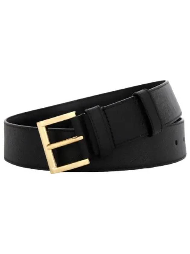 Triangle Logo Leather Belt Women Waistband - PRADA - BALAAN 1