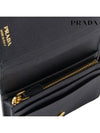 Small Saffiano Leather Half Wallet Black - PRADA - BALAAN 6