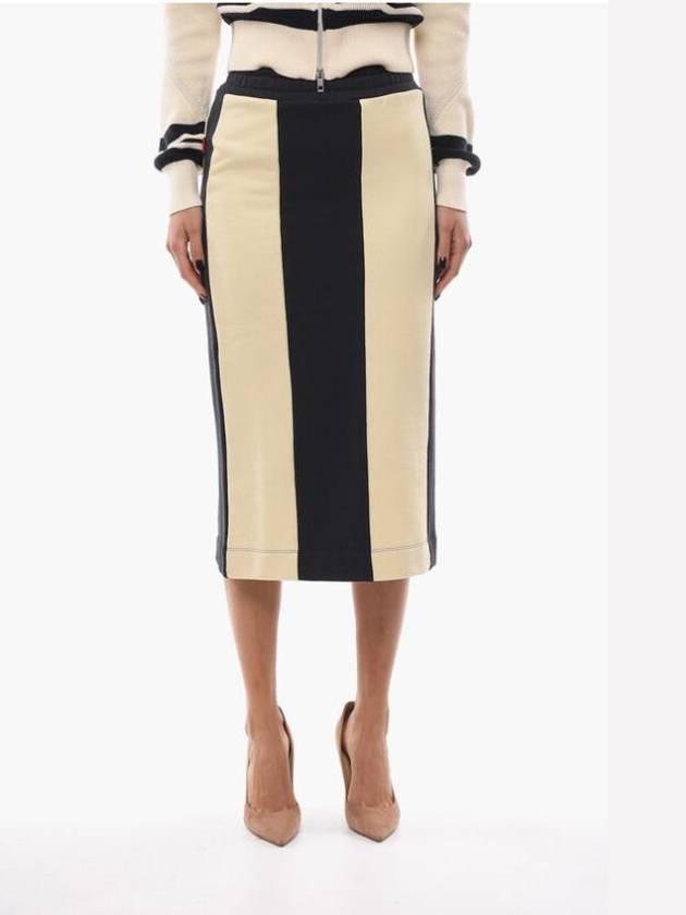 Midi Skirt CRTWWSKR011COT007 7136 Beige Blu notte - SUNNEI - BALAAN 1