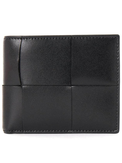 Men's Intrecciato Half Wallet Black - BOTTEGA VENETA - BALAAN 2