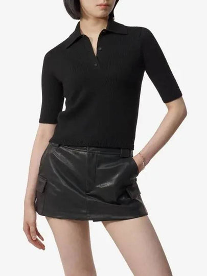 Gemma Virgin Wool Polo Shirt Black - S MAX MARA - BALAAN 2