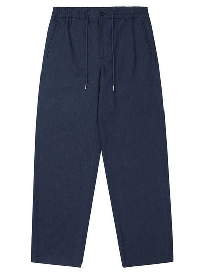 Linen String Straight Pants Navy - SOLEW - BALAAN 2