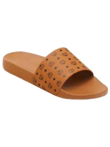 Monogram print rubber slides - MCM - BALAAN 1