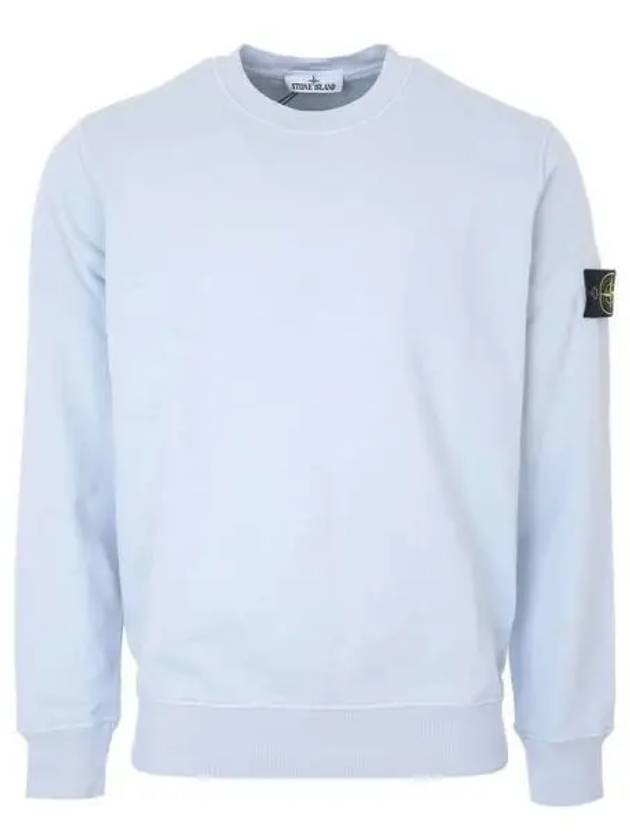 Wappen Patch Garment Dyed Sweatshirt Light Blue - STONE ISLAND - BALAAN 2