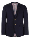 Super 120S Wool Twill Single Breasted Classic Jacket Navy - THOM BROWNE - BALAAN 2