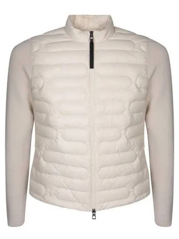 Women's Padded Cotton Zip-Up Cardigan White - MONCLER - BALAAN 2