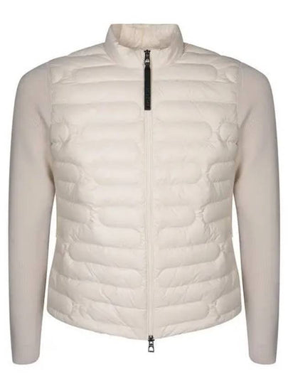 Women's Padded Down Cotton Zip-Up Jacket White - MONCLER - BALAAN 2