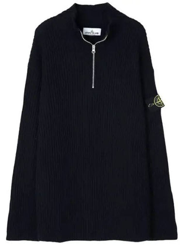 Knit full rib wool half zip up loose fit - STONE ISLAND - BALAAN 1