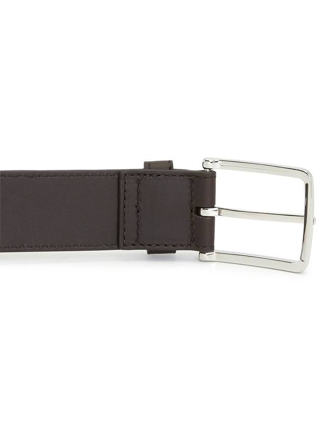 Intrecciato Leather Belt Dark Brown - BOTTEGA VENETA - BALAAN 5