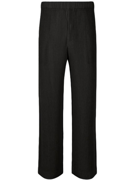 MC August Pleated Knit Straight Pants Black - ISSEY MIYAKE - BALAAN 1