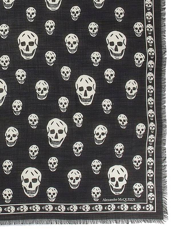 Classic Skull Scarf Black - ALEXANDER MCQUEEN - BALAAN 3